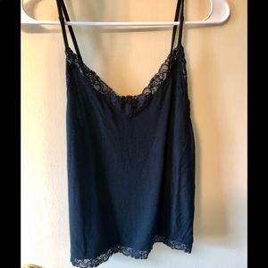 AEO Lace Trim Ribbed Tank
